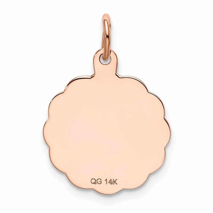 Lovely Rita's Pendants & Charms 14k Rose Gold Saint Christopher Medal Pendant