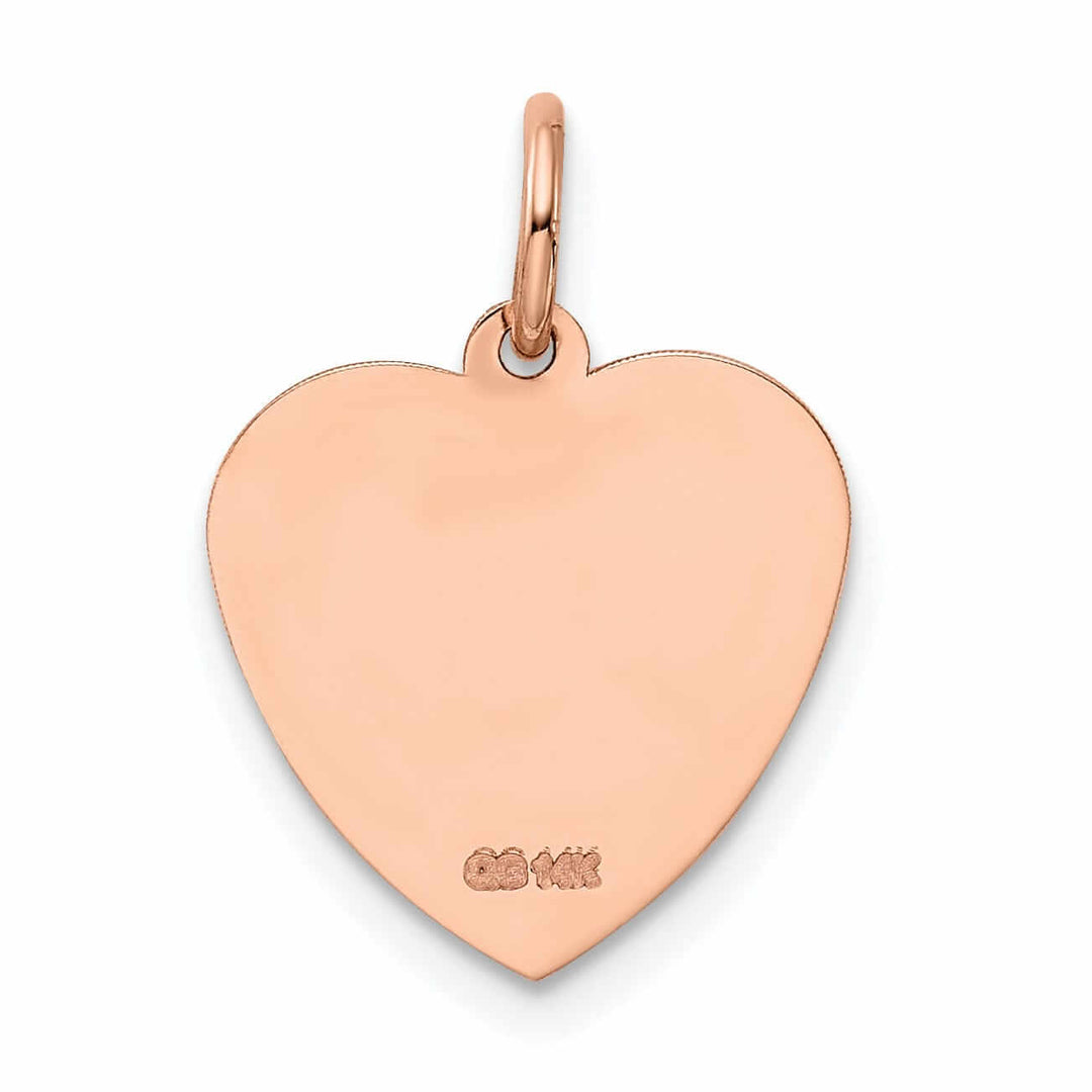 Lovely Rita's Pendants & Charms 14k Rose Gold Texture Holy Communion Heart Shape Chalice Cup Pendant