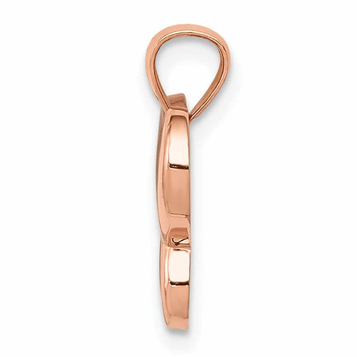 Lovely Rita's Pendants & Charms 14k Rose Gold with Rhodium Open Back Casted Solid Polished Finish Butterfly Charm Pendant
