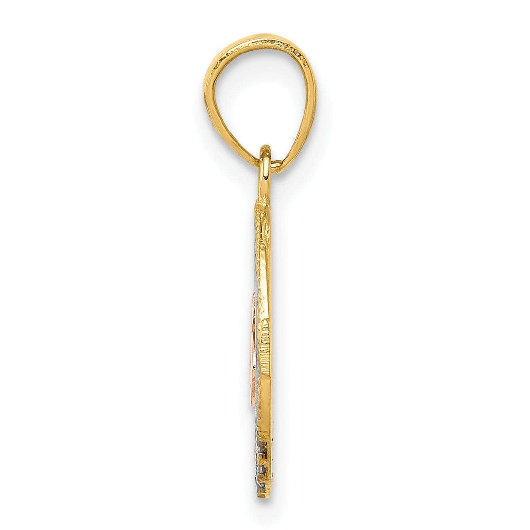 Lovely Rita's Pendants & Charms 14k Two Gold Cubic Zirconia 15 Anos Pendant