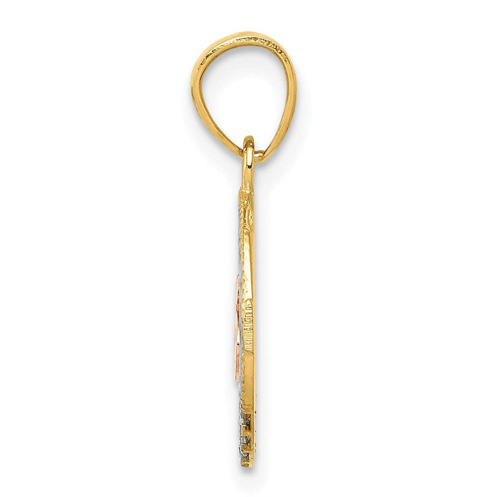 Lovely Rita's Pendants & Charms 14k Two Gold Cubic Zirconia 15 Anos Pendant