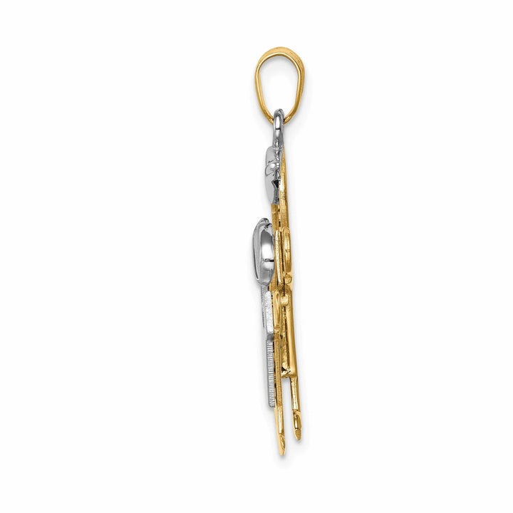 Lovely Rita's Pendants & Charms 14k Two-tone Big Brother/Little Brother Joy Charm
