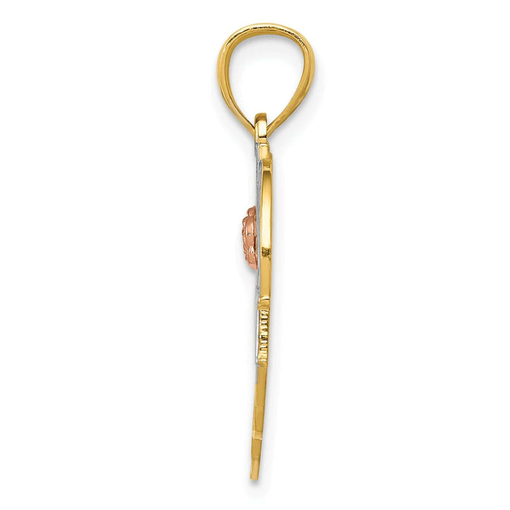 Lovely Rita's Pendants & Charms 14k Two Tone Gold #1 Grandma Heart Pendant