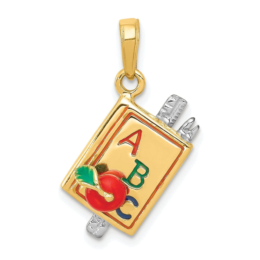 Lovely Rita's Pendants & Charms 14k Two Tone Gold ABC School Book Pendant