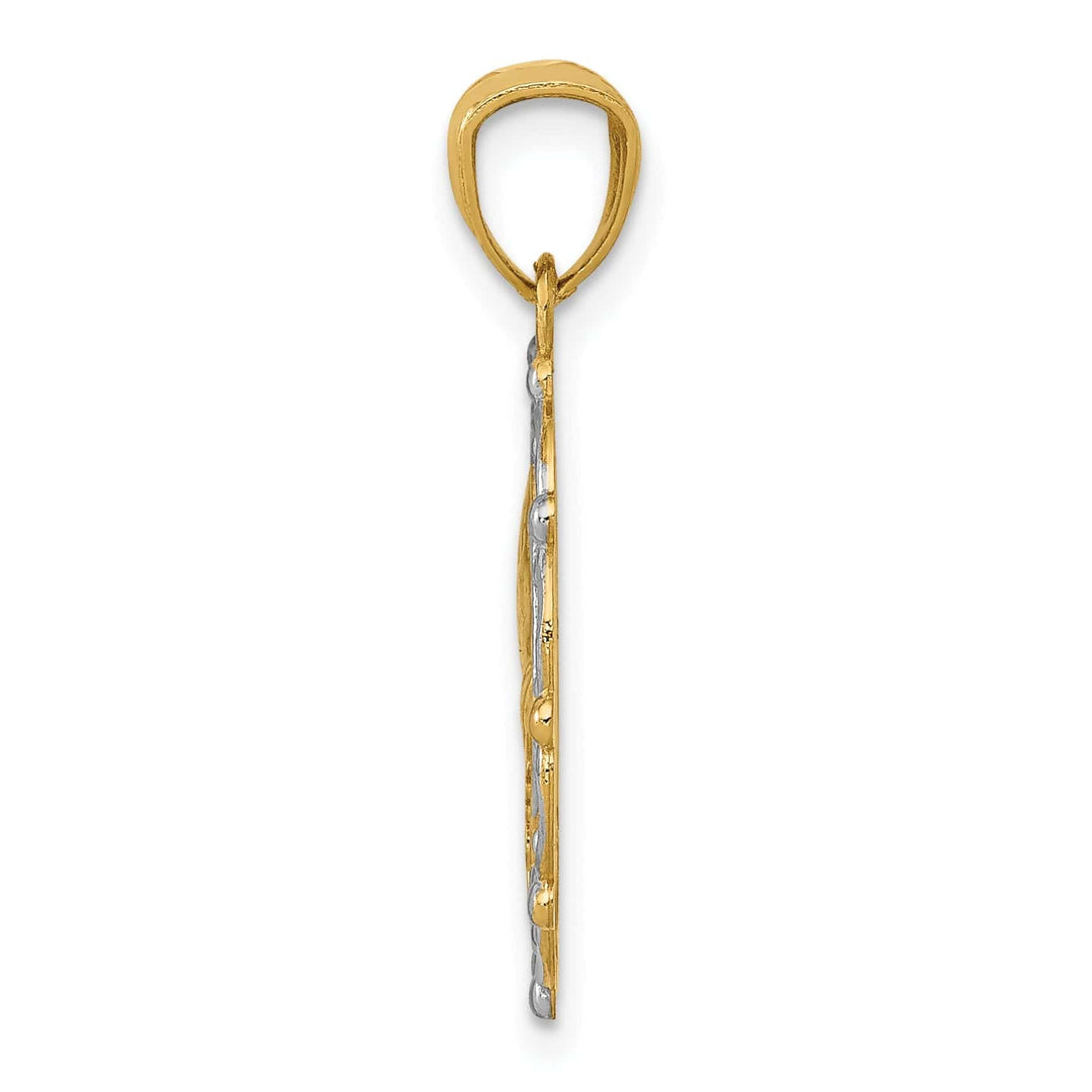 Lovely Rita's Pendants & Charms 14k Two Tone Gold Baptism Medal Pendant. Engraving fee $22.00.