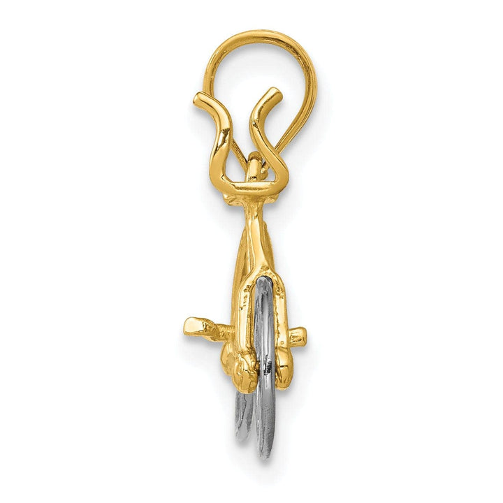 Lovely Rita's Pendants & Charms 14k Two-tone Gold Bicycle Pendant