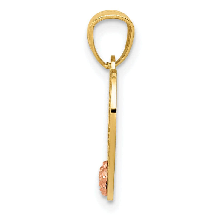 Lovely Rita's Pendants & Charms 14k Two Tone Gold Big Sister Heart Pendant