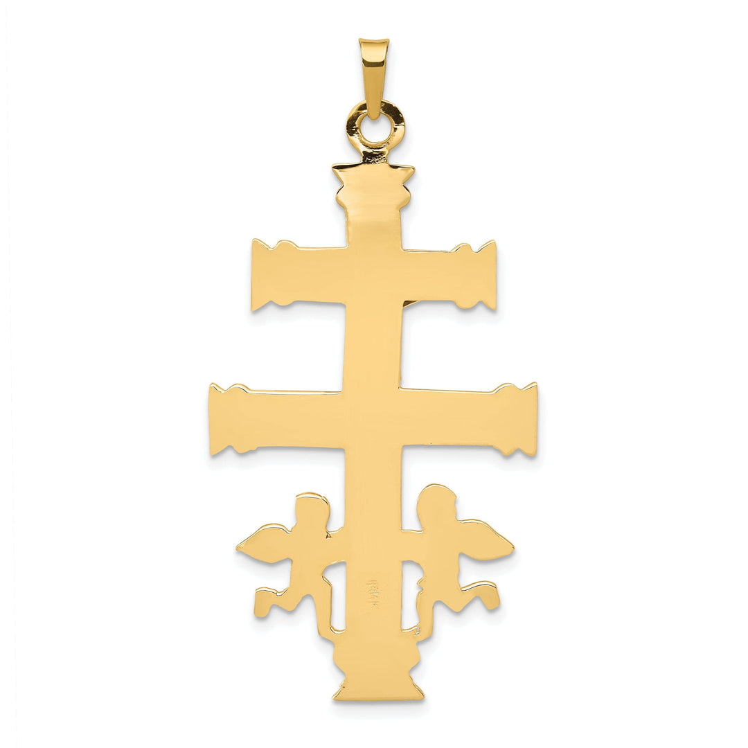 Lovely Rita's Pendants & Charms 14k Two tone Gold Cara Vaca Crucifix Pendant