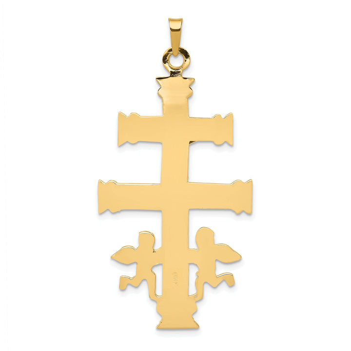 Lovely Rita's Pendants & Charms 14k Two tone Gold Cara Vaca Crucifix Pendant