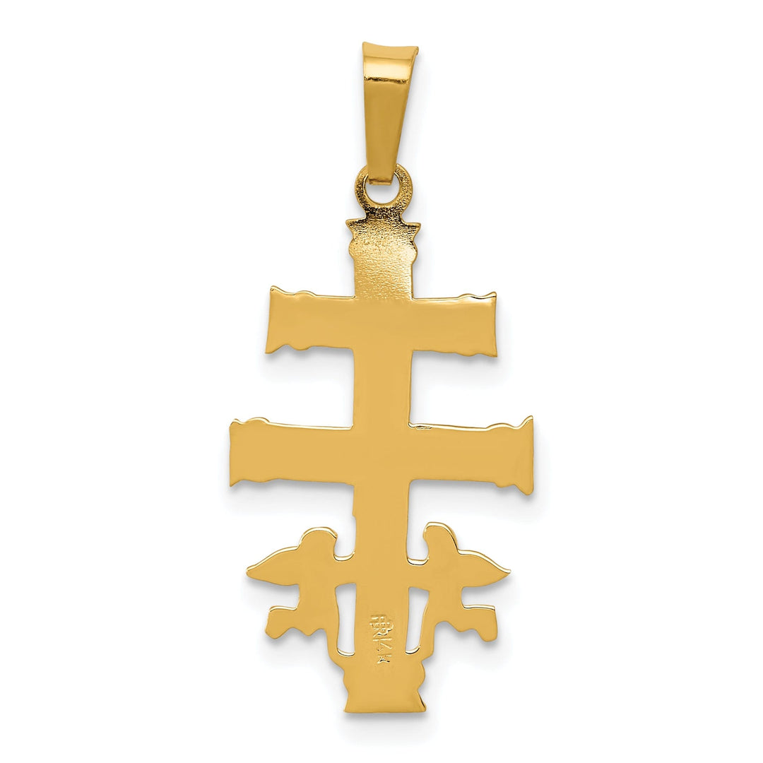 Lovely Rita's Pendants & Charms 14k Two tone Gold Cara Vaca Crucifix Pendant