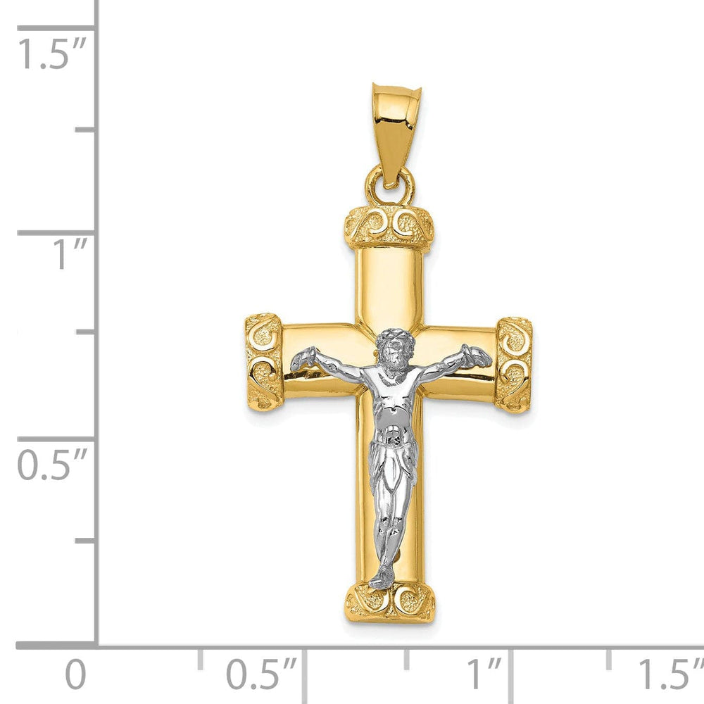 Lovely Rita's Pendants & Charms 14k Two-tone Gold Celtic Iona Crucifix Pendant
