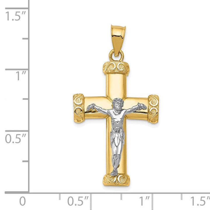 Lovely Rita's Pendants & Charms 14k Two-tone Gold Celtic Iona Crucifix Pendant