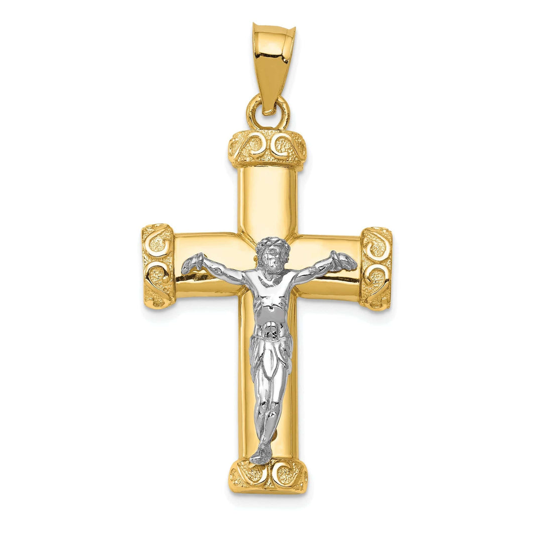 Lovely Rita's Pendants & Charms 14k Two-tone Gold Celtic Iona Crucifix Pendant