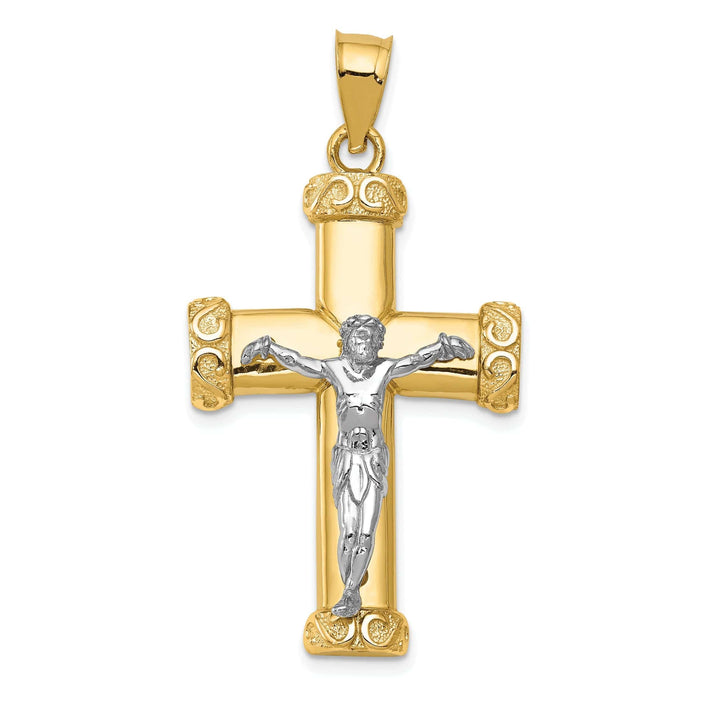 Lovely Rita's Pendants & Charms 14k Two-tone Gold Celtic Iona Crucifix Pendant