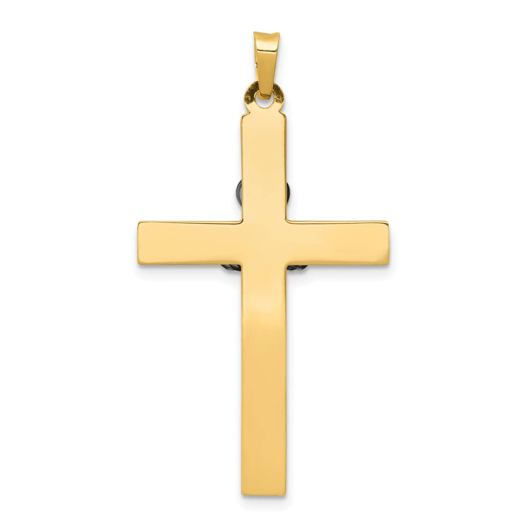 Lovely Rita's Pendants & Charms 14k Two-Tone Gold Claddagh Cross Pendant