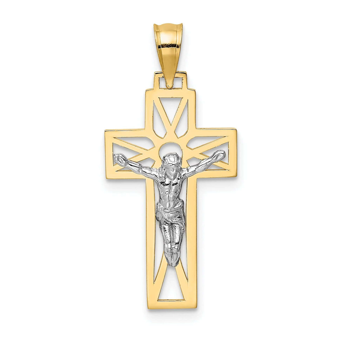 Lovely Rita's Pendants & Charms 14k Two-tone Gold Crucifix Pendant