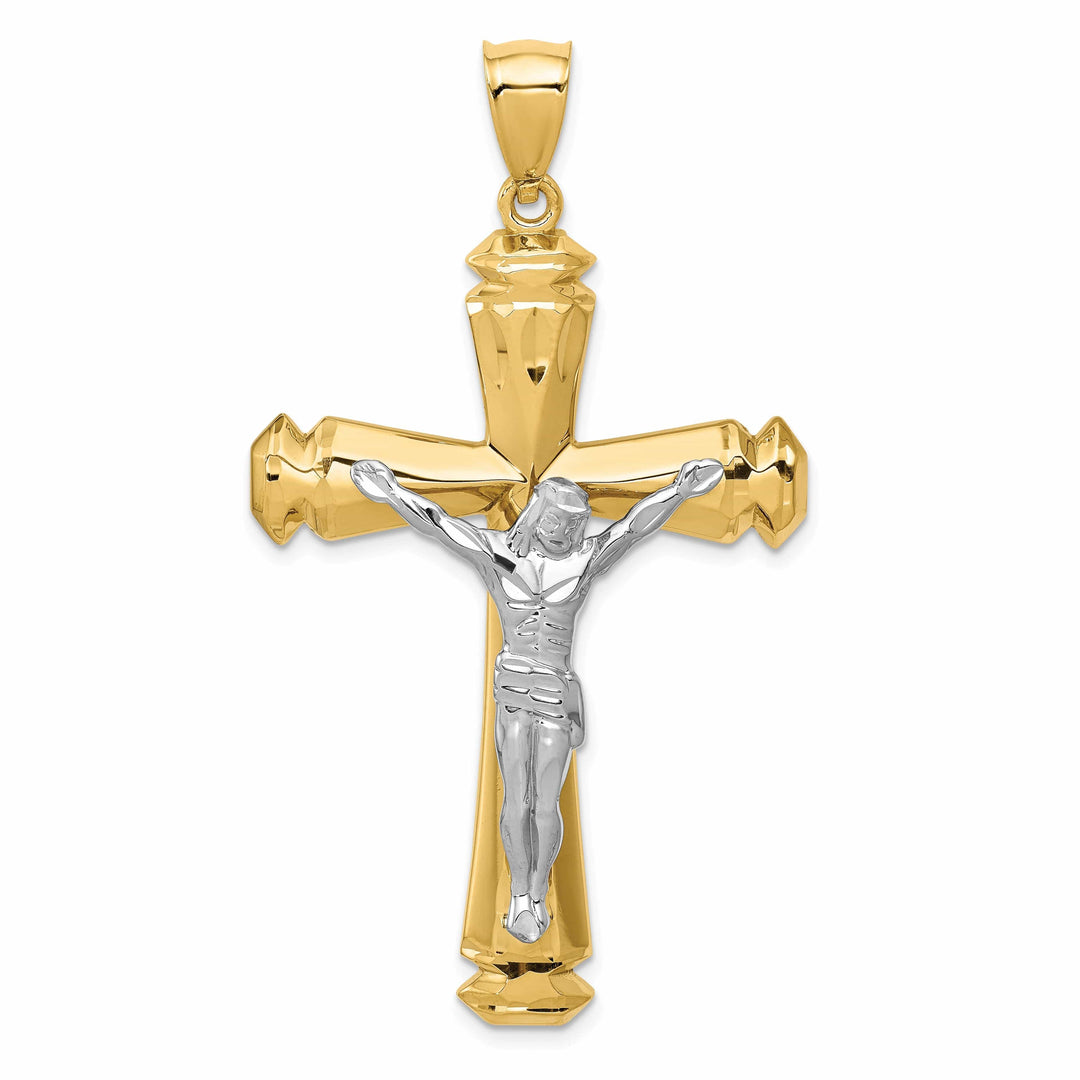 Lovely Rita's Pendants & Charms 14k Two-tone Gold Crucifix Pendant