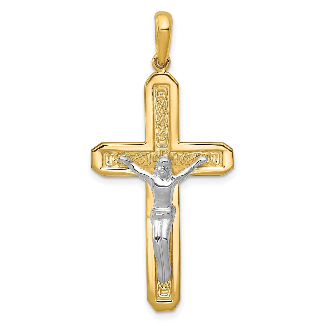 Lovely Rita's Pendants & Charms 14k Two-tone Gold Crucifix Pendant