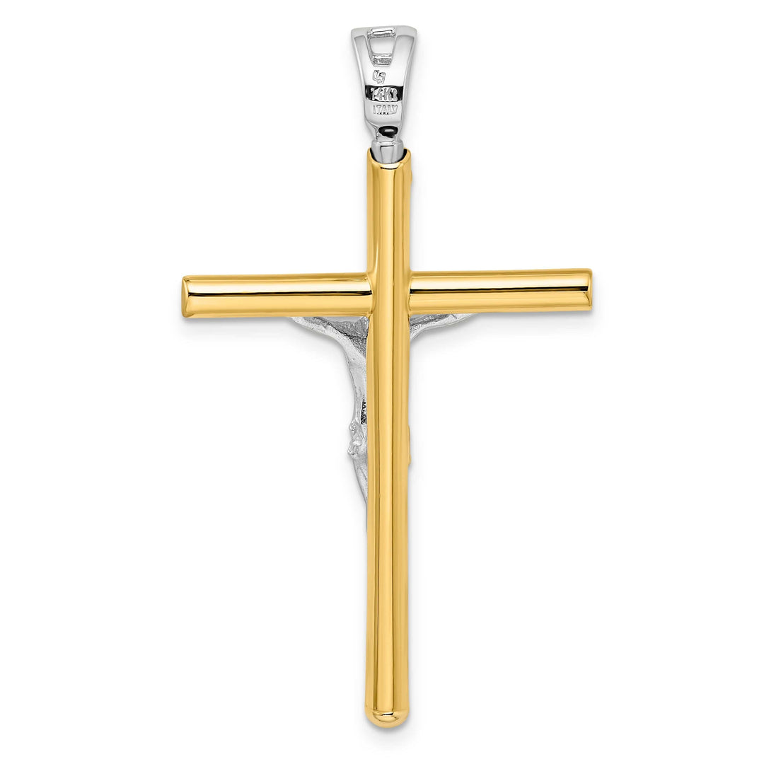 Lovely Rita's Pendants & Charms 14k Two Tone Gold Crucifix Pendant