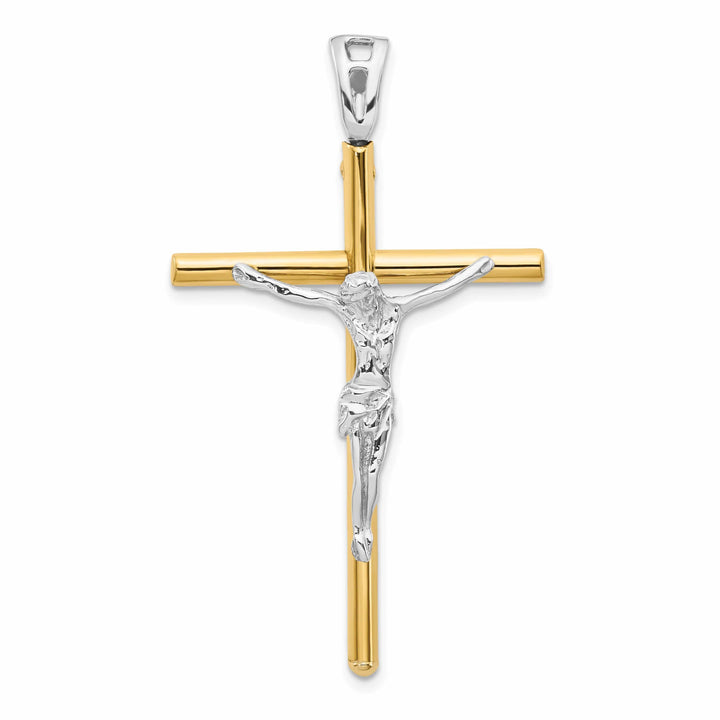 Lovely Rita's Pendants & Charms 14k Two Tone Gold Crucifix Pendant