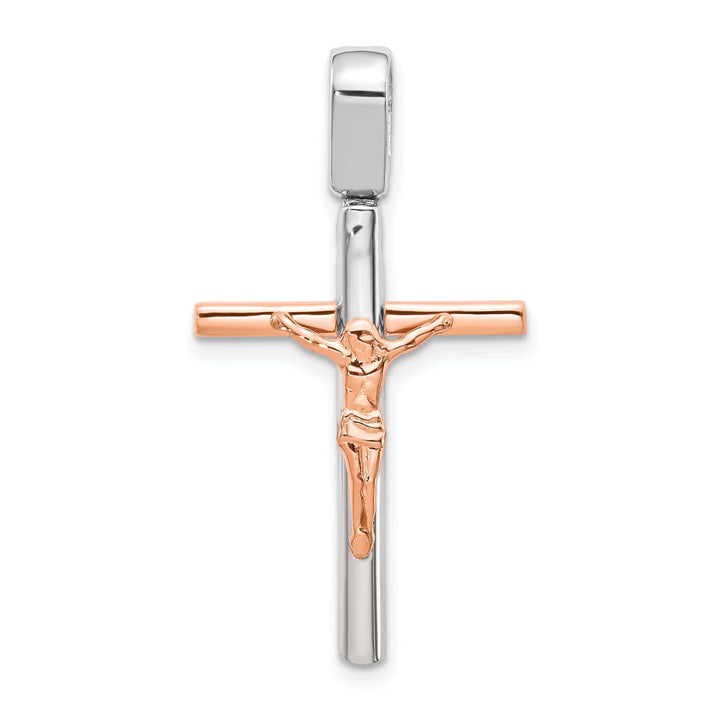 Lovely Rita's Pendants & Charms 14k Two Tone Gold Crucifix  Pendant