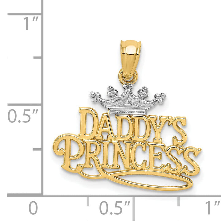 Lovely Rita's Pendants & Charms 14k Two Tone Gold Daddys Princess Pendant