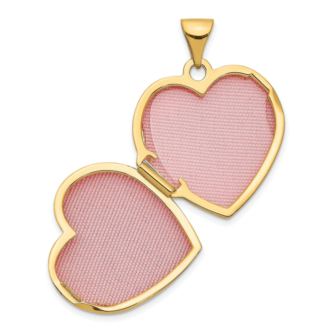 Lovely Rita's Pendants & Charms 14k Two-tone Gold Daughter Floral Heart Locket Pendant