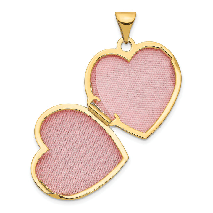 Lovely Rita's Pendants & Charms 14k Two-tone Gold Daughter Floral Heart Locket Pendant