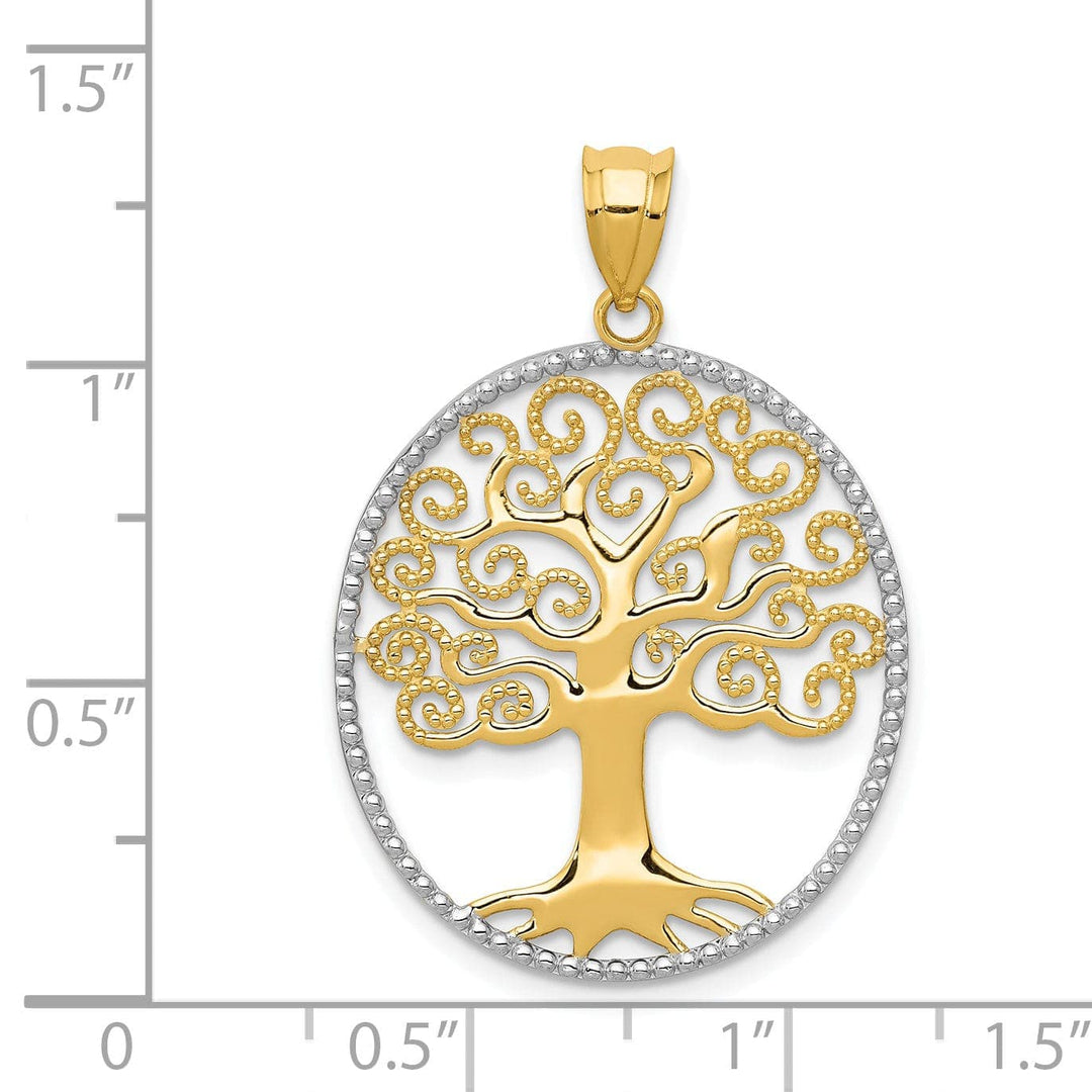 Lovely Rita's Pendants & Charms 14k Two-tone Gold Filigree Tree of Life Pendant