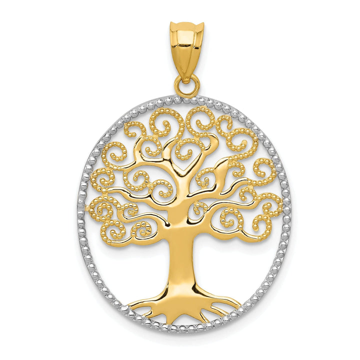 Lovely Rita's Pendants & Charms 14k Two-tone Gold Filigree Tree of Life Pendant
