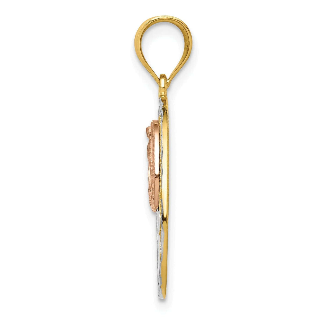 Lovely Rita's Pendants & Charms 14k Two Tone Gold Guadalupe 15 Pendant
