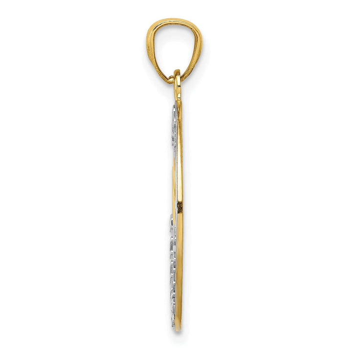 Lovely Rita's Pendants & Charms 14k Two Tone Gold Happy Anniversary Hearts Pendant.