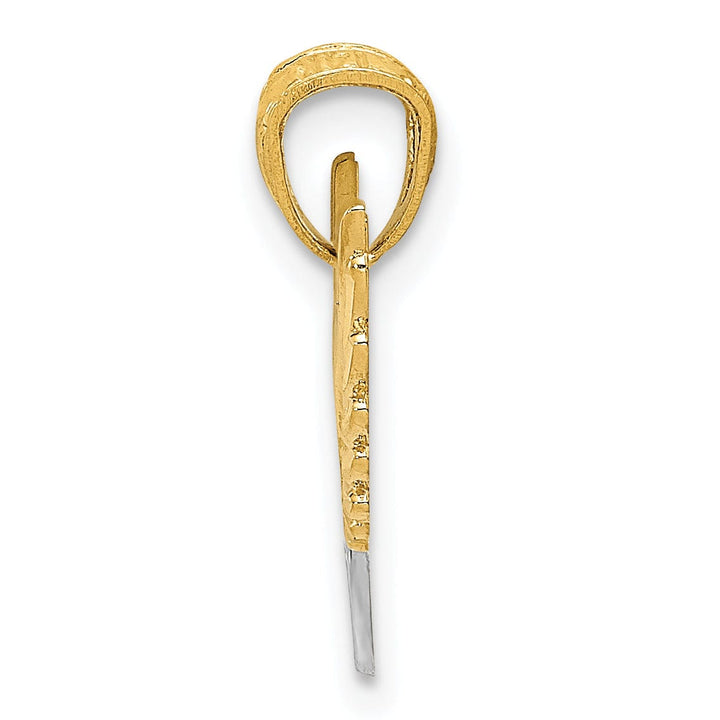 Lovely Rita's Pendants & Charms 14k Two Tone Gold Heart with Wings Charm Pendant