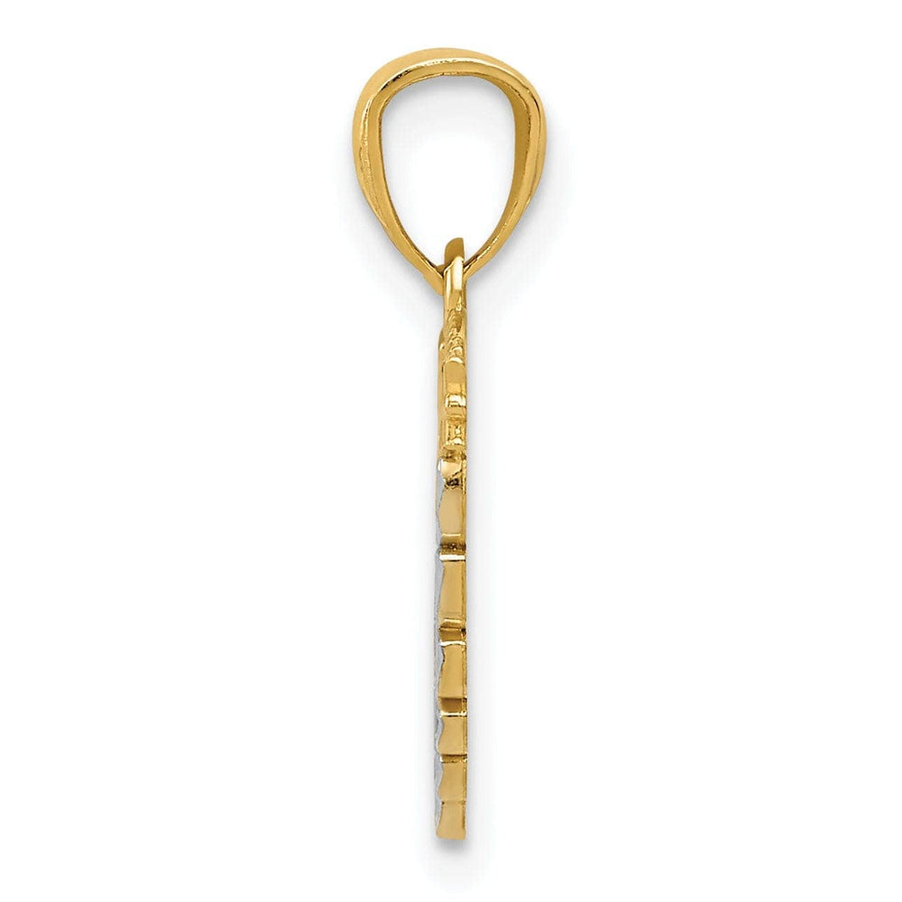 Lovely Rita's Pendants & Charms 14k Two Tone Gold I Love You Heart Pendant