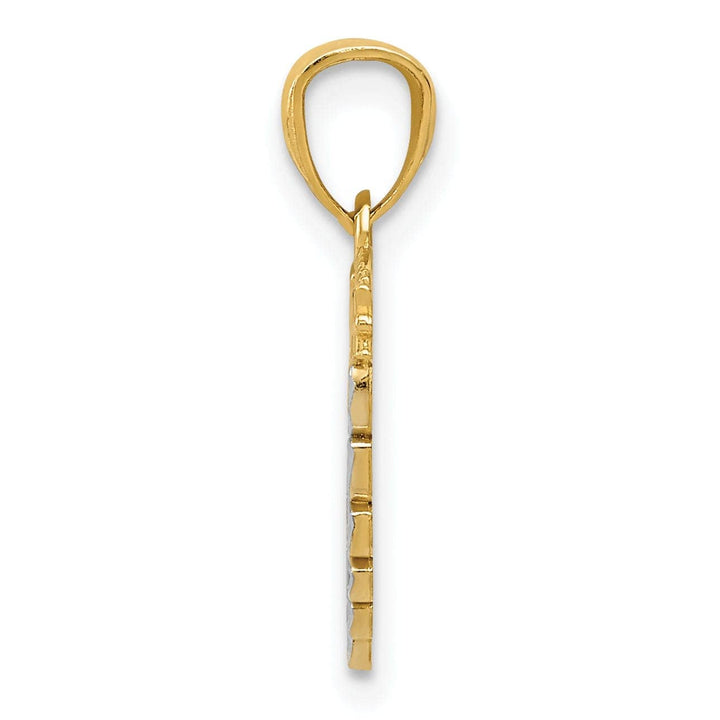 Lovely Rita's Pendants & Charms 14k Two Tone Gold I Love You Heart Pendant