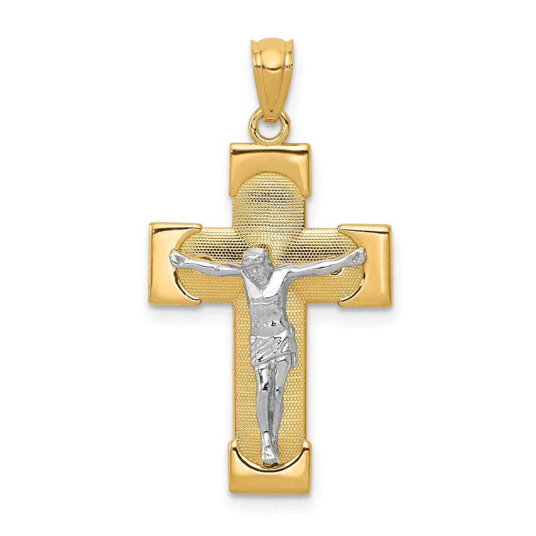 Lovely Rita's Pendants & Charms 14k Two-tone Gold INRI Crucifix Cross Pendant