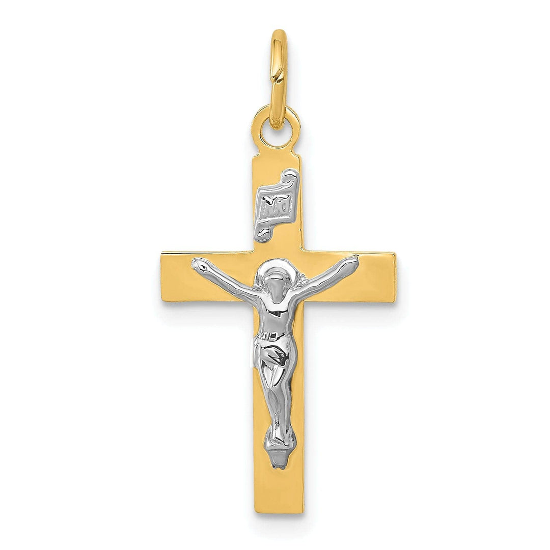 Lovely Rita's Pendants & Charms 14k Two-tone Gold INRI Crucifix Cross Pendant