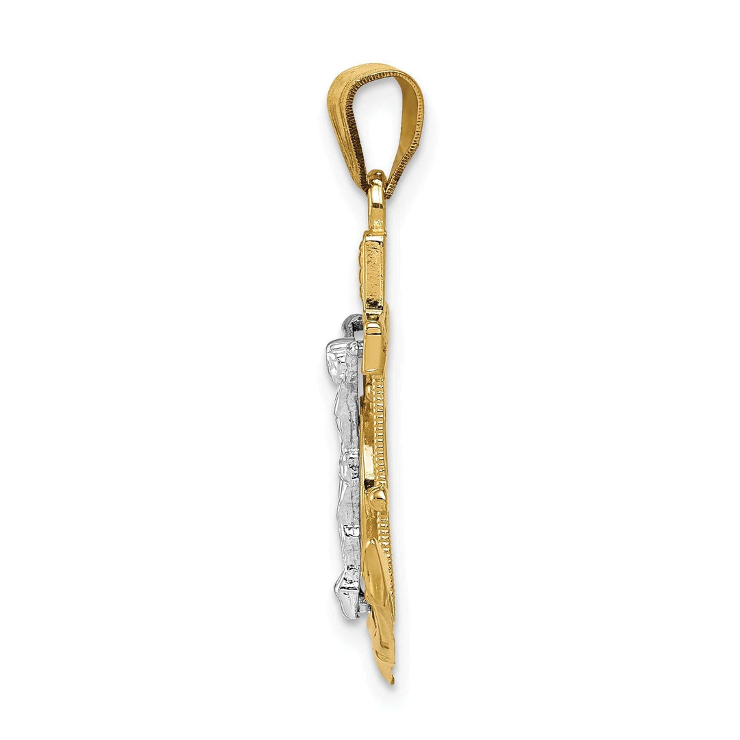 Lovely Rita's Pendants & Charms 14k Two tone Gold Mariner's Cross Pendant