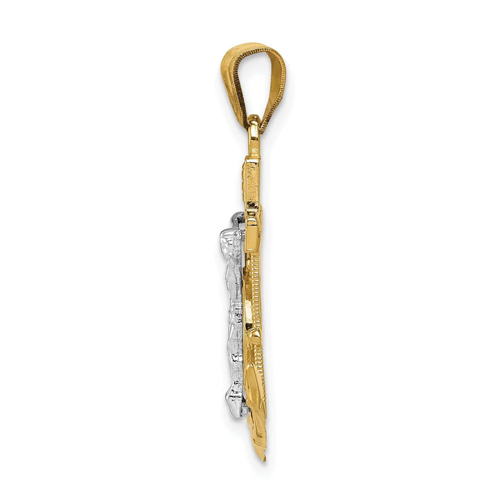 Lovely Rita's Pendants & Charms 14k Two tone Gold Mariner's Cross Pendant
