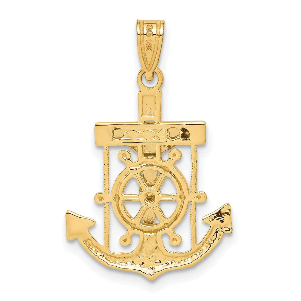 Lovely Rita's Pendants & Charms 14k Two tone Gold Mariner's Cross Pendant