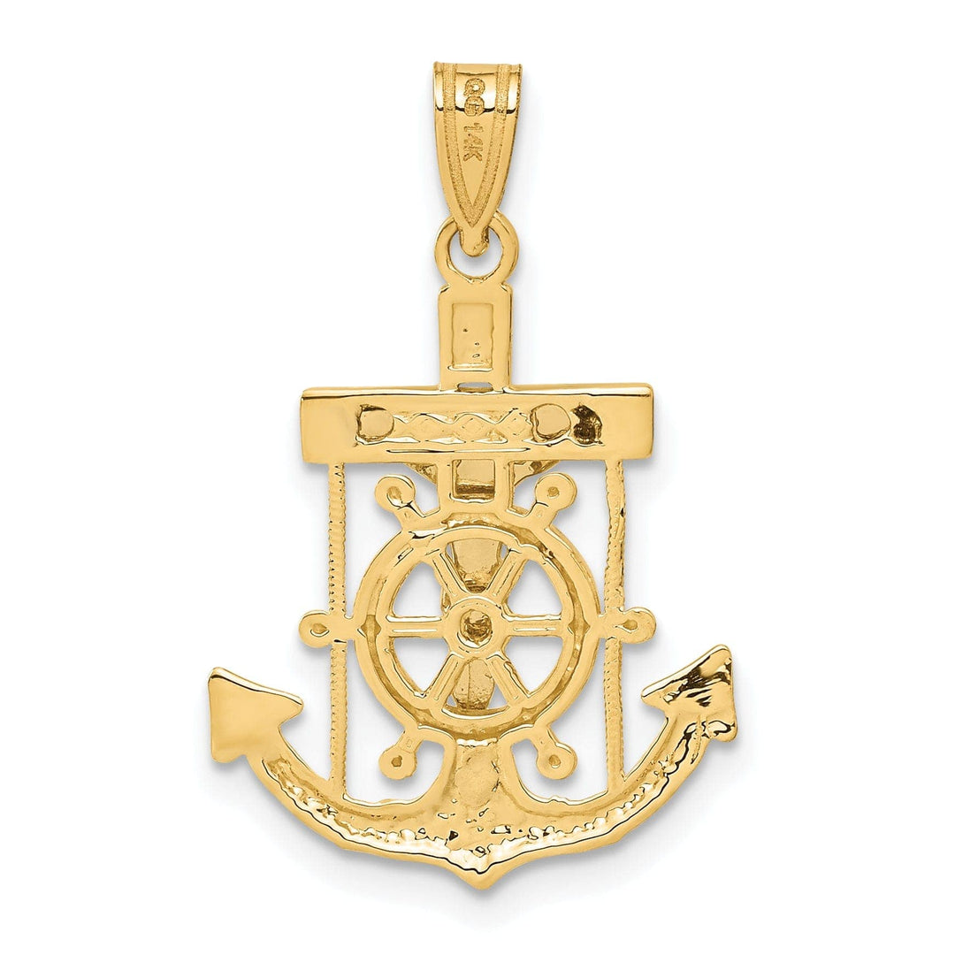 Lovely Rita's Pendants & Charms 14k Two tone Gold Mariner's Cross Pendant