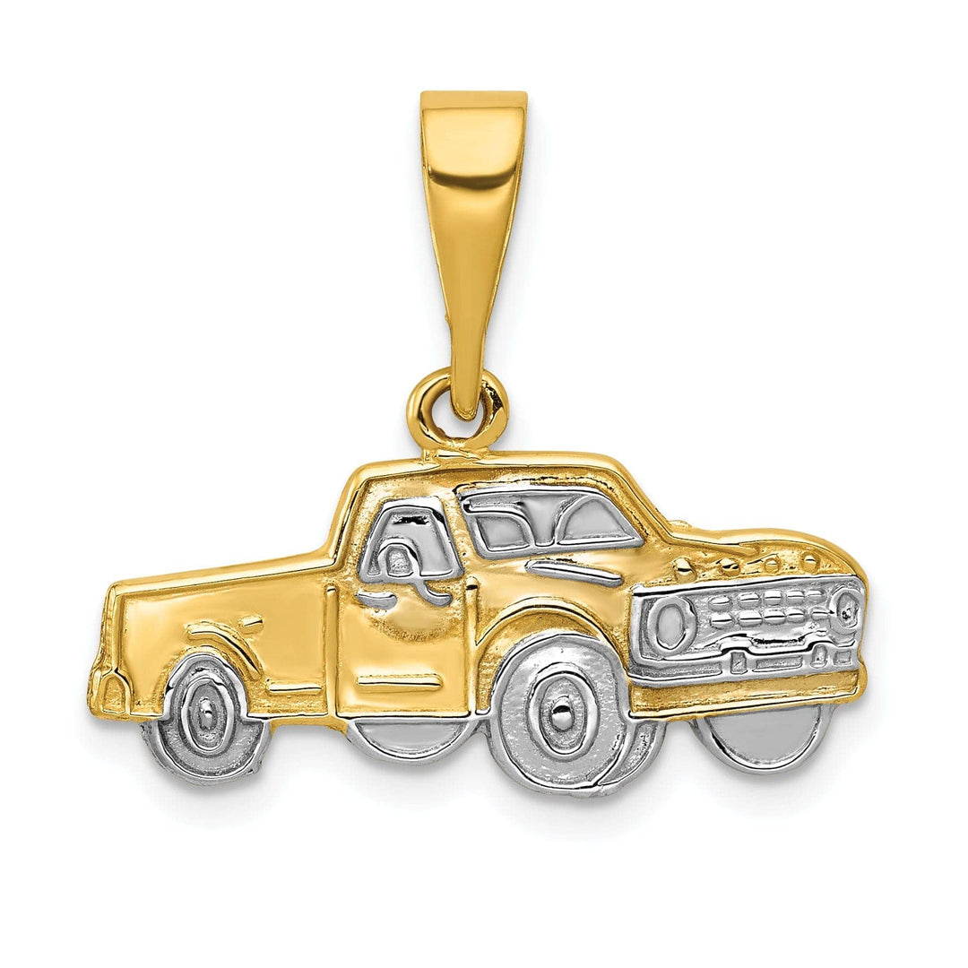 Lovely Rita's Pendants & Charms 14k Two-tone Gold Pick-up Truck Pendant