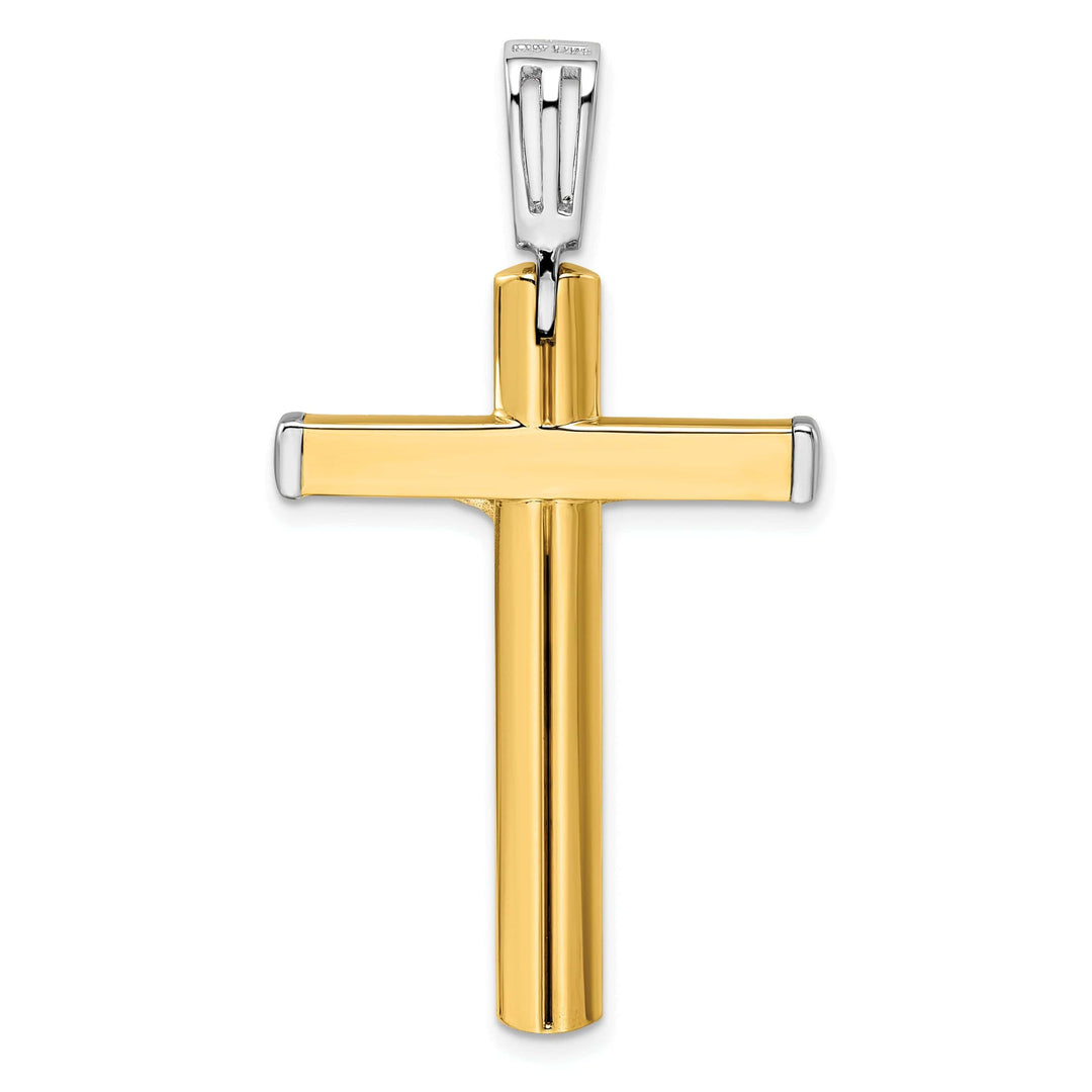 Celebration of Faith Pendants & Charms 14k Two Tone Gold Polish Crucifix Cross Pendant