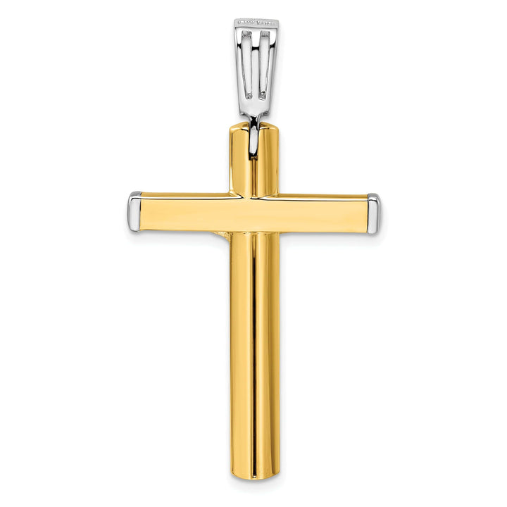 Celebration of Faith Pendants & Charms 14k Two Tone Gold Polish Crucifix Cross Pendant