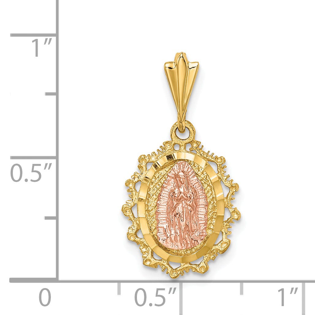 Lovely Rita's Pendants & Charms 14K Two-tone Gold Polished St. Mary Medal Pendant