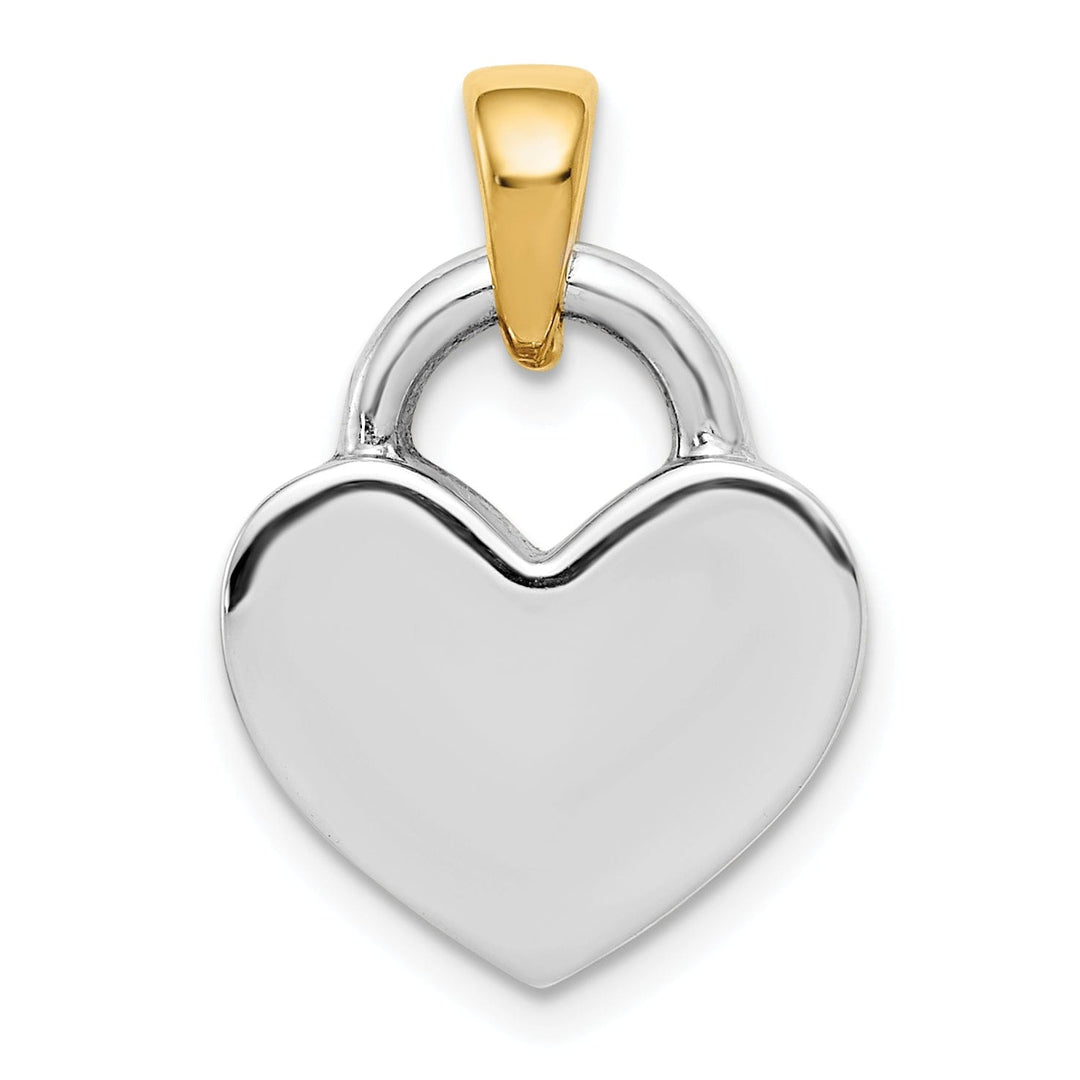 Lovely Rita's Pendants & Charms 14k Two Tone Gold Reversible Heart Charm