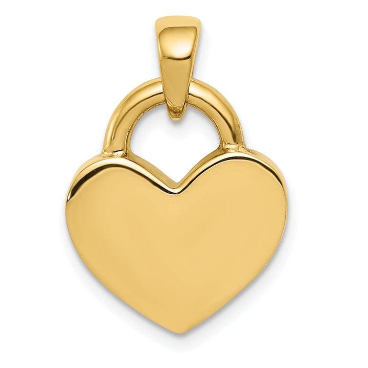 Lovely Rita's Pendants & Charms 14k Two Tone Gold Reversible Heart Charm
