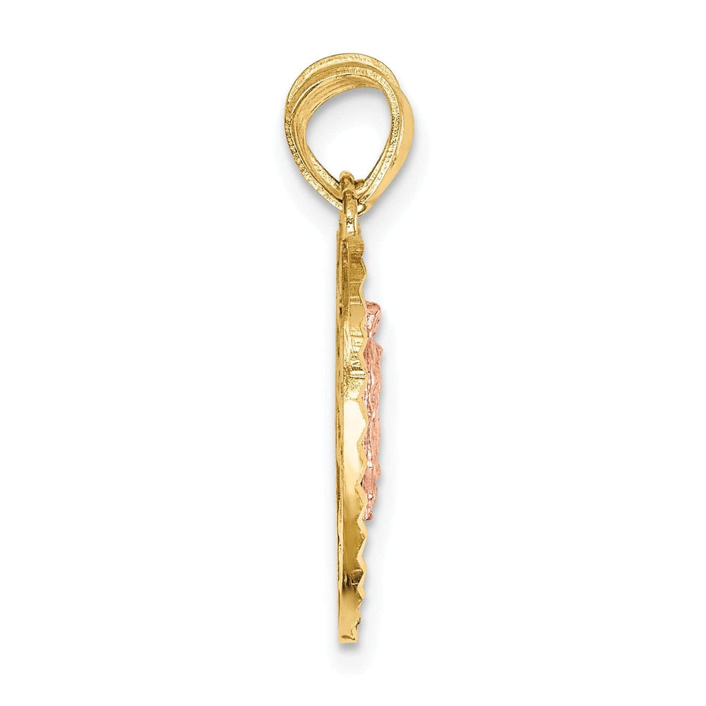 Lovely Rita's Pendants & Charms 14K Two-tone Gold Reversible Lady of GuadalupeandCrucifix Breakapart Pendant