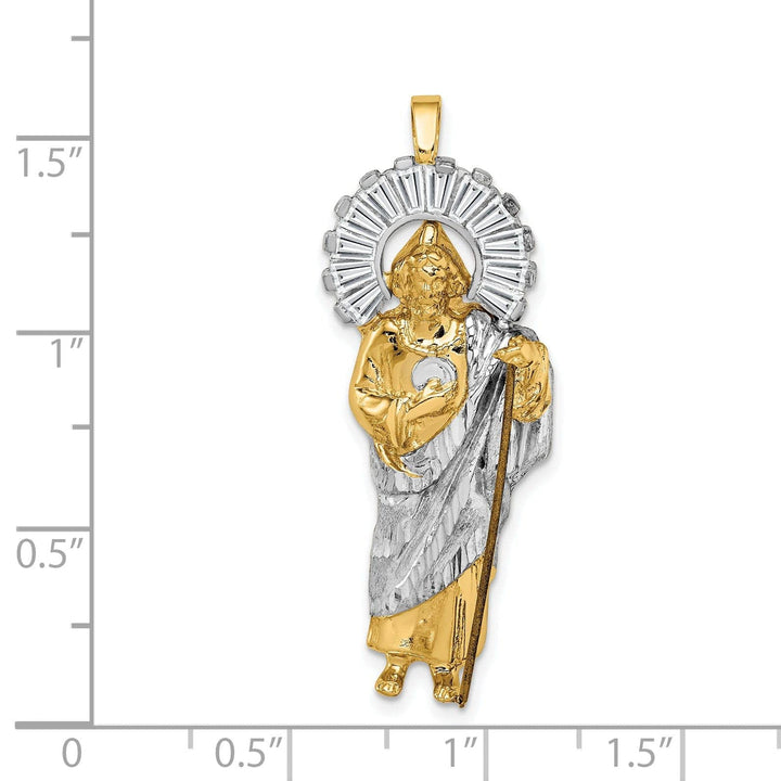 Lovely Rita's Pendants & Charms 14k Two Tone Gold Saint Jude Pendant