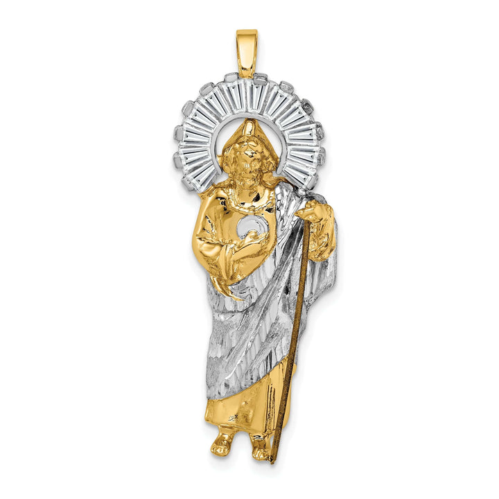Lovely Rita's Pendants & Charms 14k Two Tone Gold Saint Jude Pendant